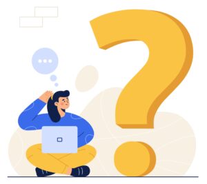 No idea, has questions, answers, search engines, internet, has answers, everything, confused, computers, laptops, people, career, occupation, happy, leisure, lifestyle, character, person, woman, female, pose, acting, posture, gesture, vector, illustration, flat, design, cartoon, clipart, drawin
